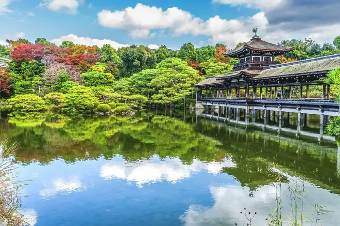 Framed Print : Colorful Autumn, Taihei-kaku, Heian-jingu Shrine, Kyoto, Japan. Built in 1895 copy of the Emperor's Imperial Palace in 1100's Framed Print : Colorful Autumn, Taihei-kaku, Heian-jingu Shrine, Kyoto, Japan. Built in 1895 copy of the Emperor's Imperial Palace in 1100's