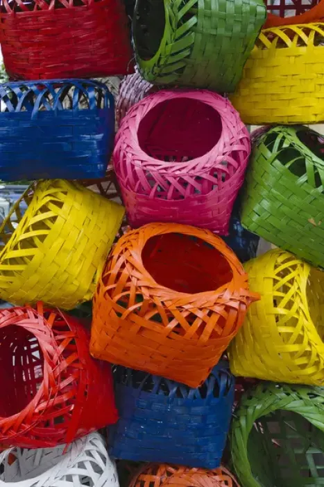 Framed Print : Colorful baskets, Manila, Philippines Framed Print : Colorful baskets, Manila, Philippines