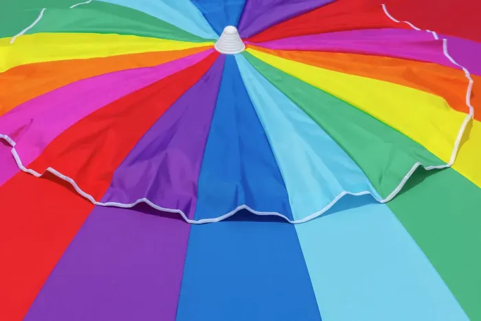 Framed Print : Colorful beach umbrella Framed Print : Colorful beach umbrella