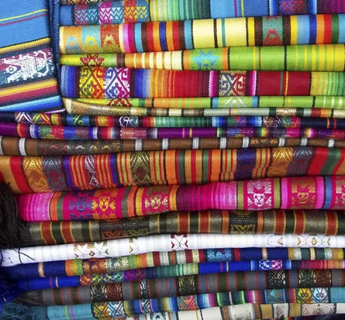 Framed Print : Colorful blankets at indigenous market in Pisac, Peru in the Sacred Valley Framed Print : Colorful blankets at indigenous market in Pisac, Peru in the Sacred Valley