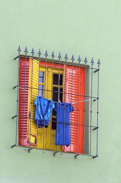 Colorful building in the La Boca barrio of Buenos Aires, Argentina