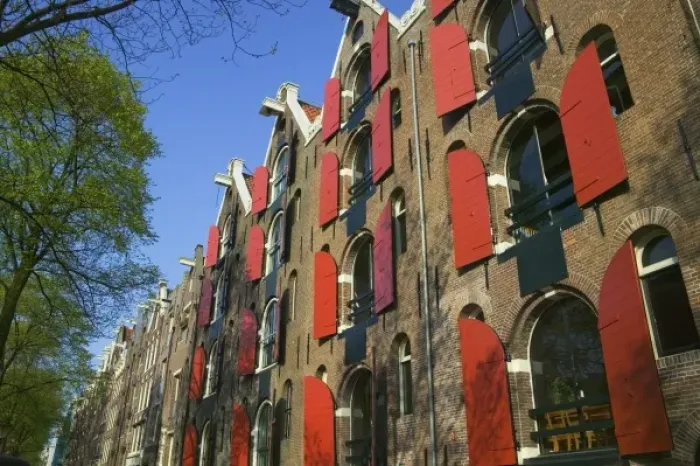 Framed Print : Colorful buildings, Amsterdam, Netherlands Framed Print : Colorful buildings, Amsterdam, Netherlands