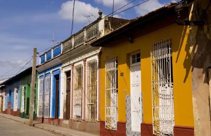 Framed Print : Colorful buildings of old colonial village of Trinidad Cuba Framed Print : Colorful buildings of old colonial village of Trinidad Cuba