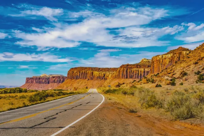 Framed Print : Colorful Cliffs, Highway 211, Canyonlands National Park, Needles District, Utah