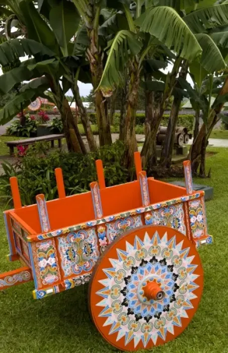 Framed Print : Colorful close up of famous wheel for carriages that are traditional in and around Framed Print : Colorful close up of famous wheel for carriages that are traditional in and around