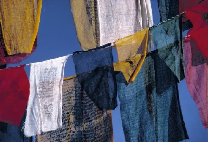 Framed Print : Colorful flags loft prayers to heaven at Swayambunath, the largest Buddhist stupa in the country