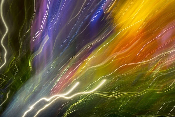Colorful glass with blurred motion effect
