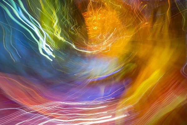 Colorful glass with blurred motion effect