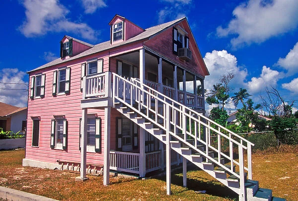 Colorful loyalist home from the 1900s, Governors Harbour, Eleuthera Island