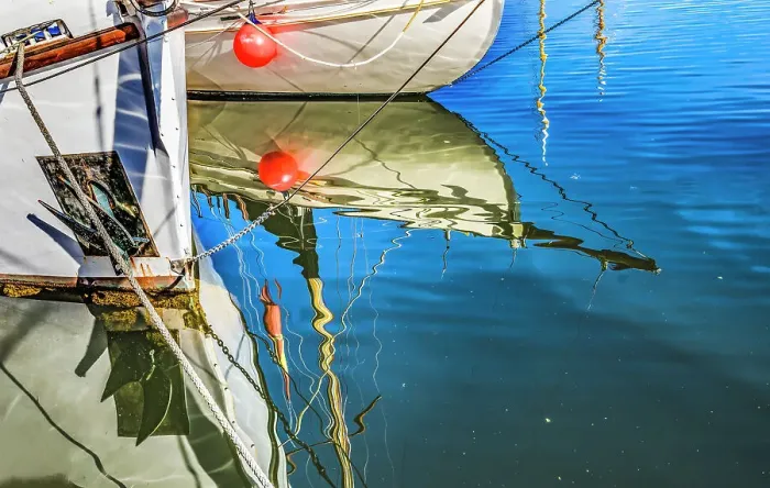 Framed Print : Colorful marina reflections, Honfleur, France. Honfleur is famous for its reflections, which inspired Monet Framed Print : Colorful marina reflections, Honfleur, France. Honfleur is famous for its reflections, which inspired Monet