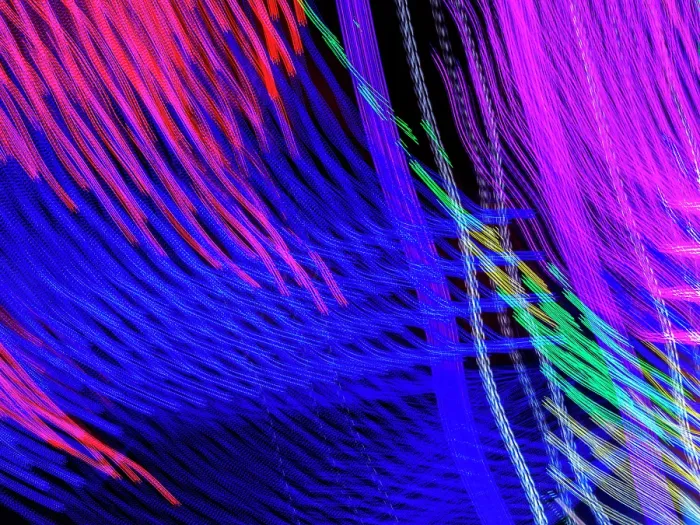 Framed Print : Colorful motion blur abstract of a ride at a carnival