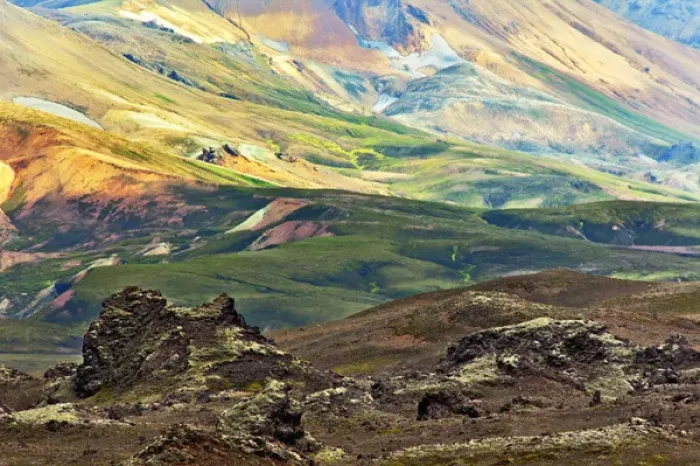 Framed Print : Colorful mountains, Iceland