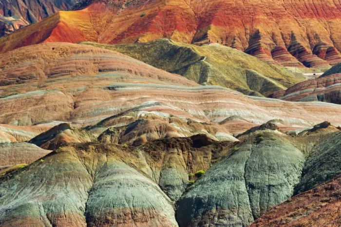 Framed Print : Colorful mountains in Zhangye National Geopark, Zhangye, Gansu Province, China