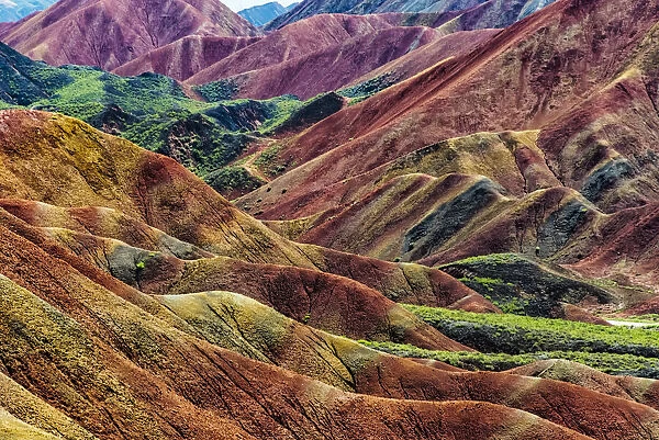 Colorful mountains in Zhangye National Geopark. Zhangye, Gansu Province, China