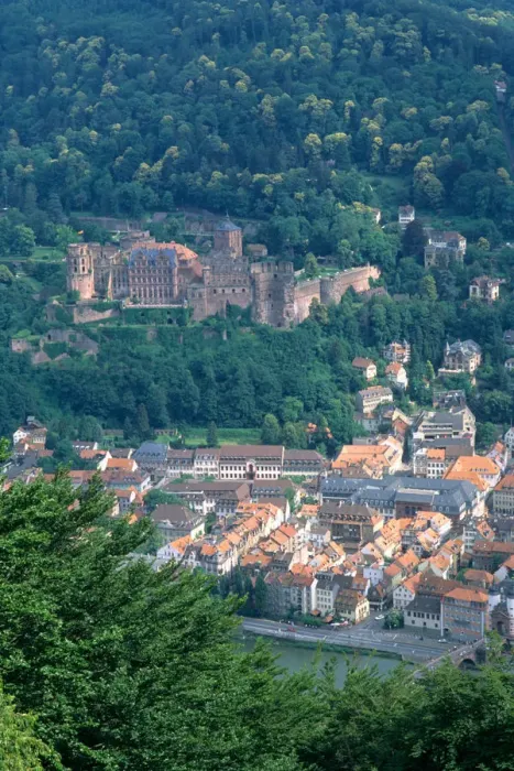 Framed Print : Colorful Old City in Heidelberg Germany Framed Print : Colorful Old City in Heidelberg Germany