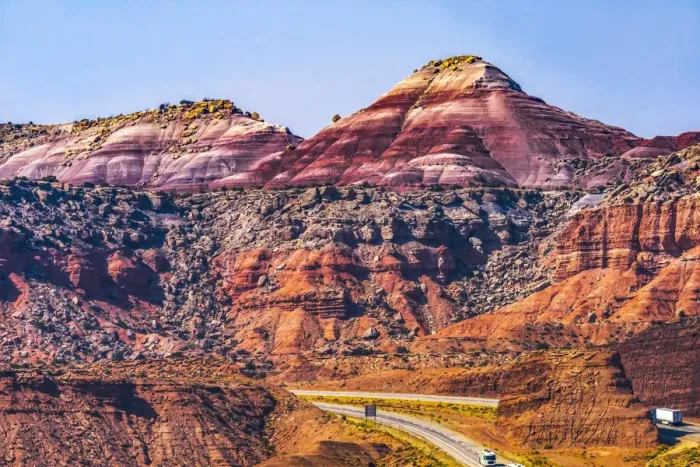 Framed Print : Colorful Red Canyon, Castle Valley, I-70 Highway, Utah