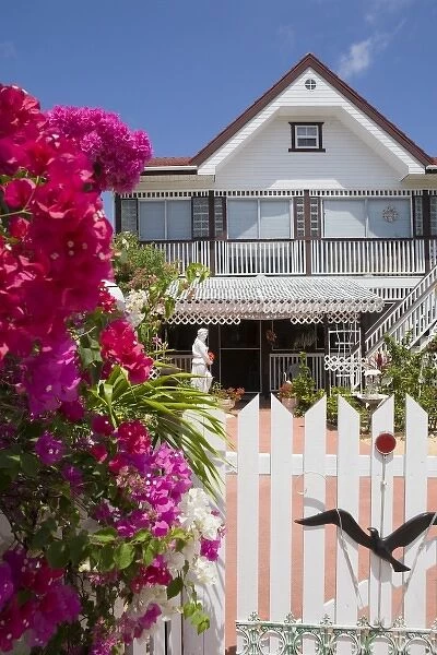 Colorful residents homes, Cayman Brac, Cayman Islands, Caribbean
