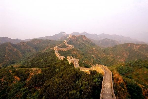 Colorful scenic at the great Wall of China in Jinshanling