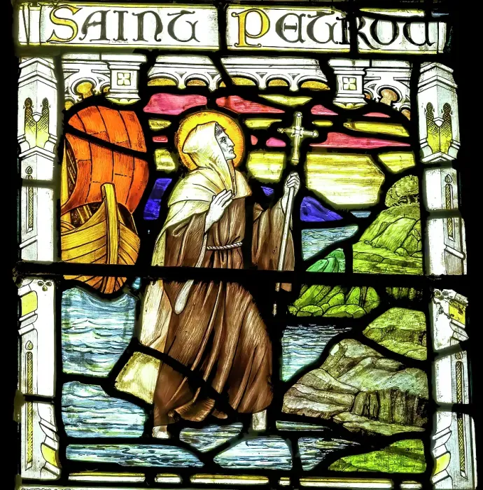 Framed Print : Colorful St. Petroc Devon Saint stained glass St. Petroc Church, Dartmouth, Devon, England. Petroc lived in 500 AD. Church originally founded in 1192. (Editorial Use Only) Framed Print : Colorful St. Petroc Devon Saint stained glass St. Petroc Church, Dartmouth, Devon, England. Petroc lived in 500 AD. Church originally founded in 1192. (Editorial Use Only)