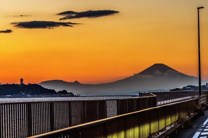 Framed Print : Colorful sunset, Kamakura, Kanagawa, Japan Framed Print : Colorful sunset, Kamakura, Kanagawa, Japan