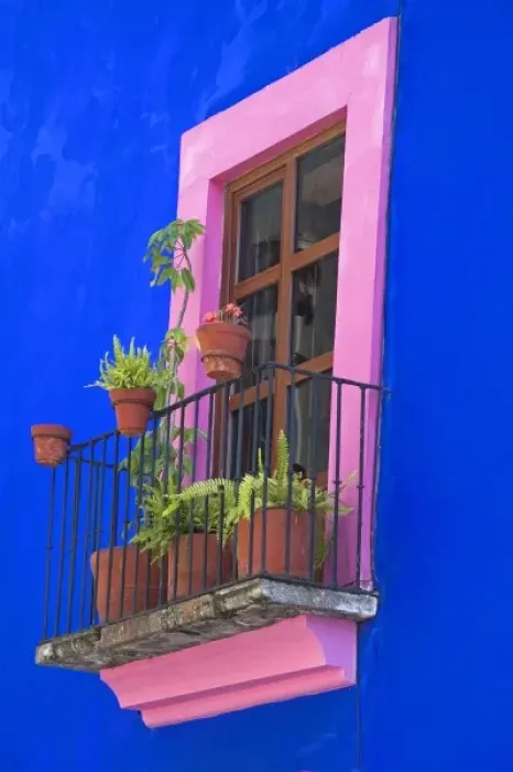 Framed Print : Colorful window on a building in the city of Puebla, Puebla, Mexico Framed Print : Colorful window on a building in the city of Puebla, Puebla, Mexico