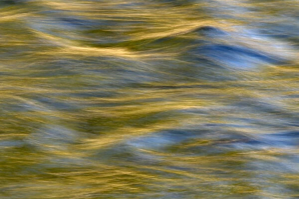 Colors reflected in Firehole River, Upper Geyser Basin, Yellowstone National Park