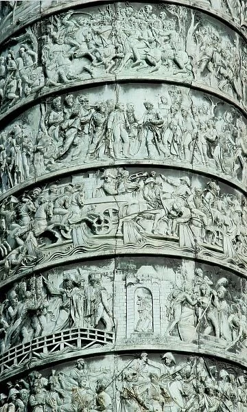 Column Vendome erected by Napoleon Bonaparte to commemorate the Battle of Austerlitz
