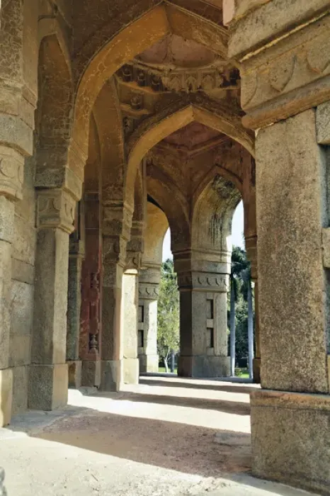 Framed Print : Columns on tomb of Mohammed Shah, Lodhi Gardens, New Delhi, India Framed Print : Columns on tomb of Mohammed Shah, Lodhi Gardens, New Delhi, India