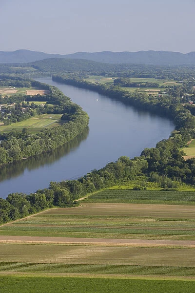 The Connecticut River as seen from South Sugarloaf Mountain in Deerfield, Massachusetts