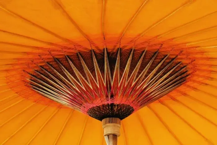 Framed Print : Construction details of handmade umbrella, Bosang, Chiang Mai, Thailand Framed Print : Construction details of handmade umbrella, Bosang, Chiang Mai, Thailand