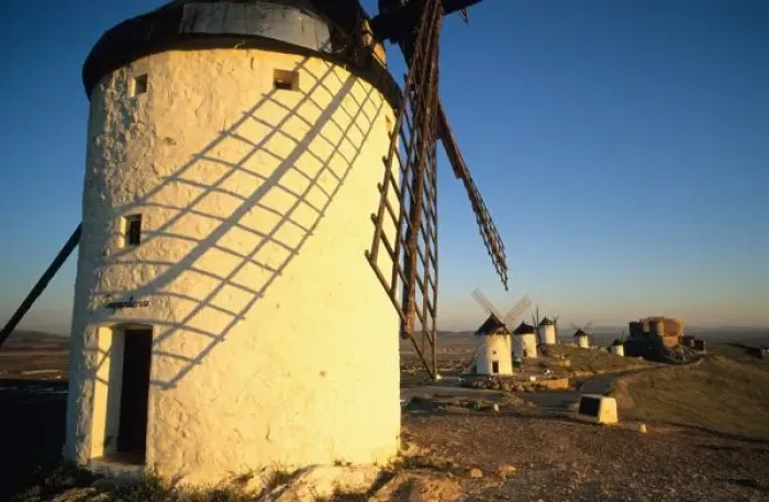 Framed Print : Consuegra, La Mancha, Spain, windmills and castle