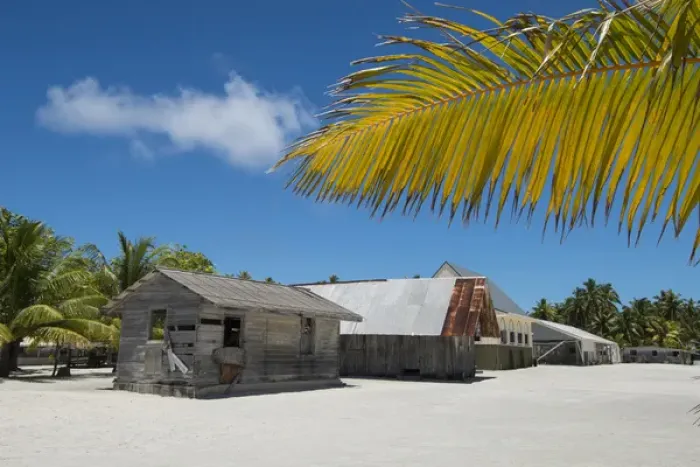 Framed Print : Cook Islands. Palmerston Island. Current population of 62 people, who own the island