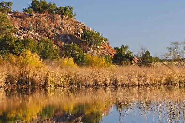 Copper Breaks State Park in autumn at Quanah, Texas