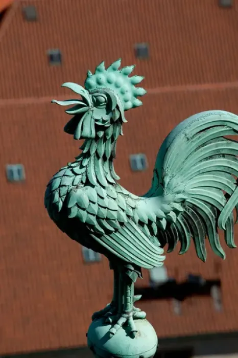 Framed Print : Copper rooster on roof of Saint Vituss Cathedral in Prague Castle, Prague, Czech Framed Print : Copper rooster on roof of Saint Vituss Cathedral in Prague Castle, Prague, Czech