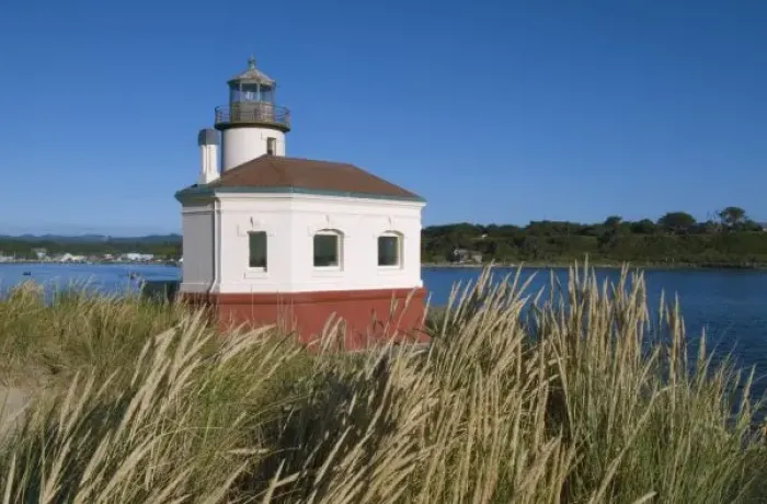 Framed Print : Coquille River lighthouse, Oregon, USA