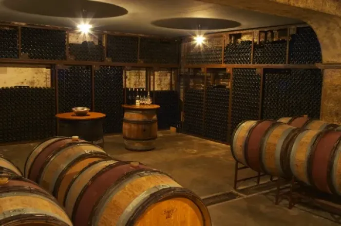 Framed Print : A corner in the cellar where older vintages are stored. Chateau de Beaucastel, Domaines Perrin Framed Print : A corner in the cellar where older vintages are stored. Chateau de Beaucastel, Domaines Perrin