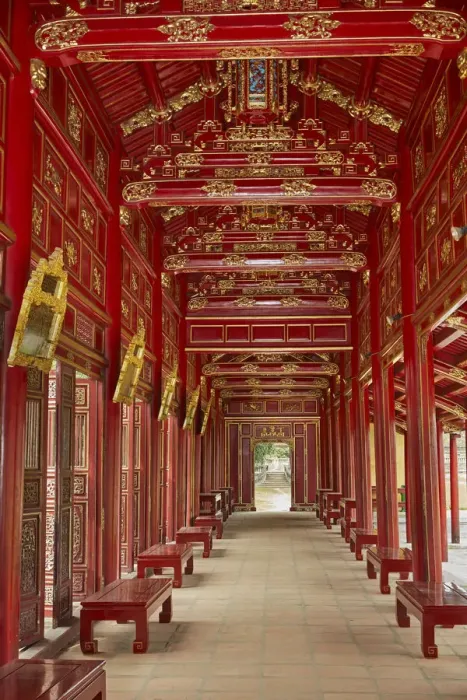 Framed Print : Corridor in the Forbidden Purple City, historic Hue Citadel (Imperial City), Hue Framed Print : Corridor in the Forbidden Purple City, historic Hue Citadel (Imperial City), Hue