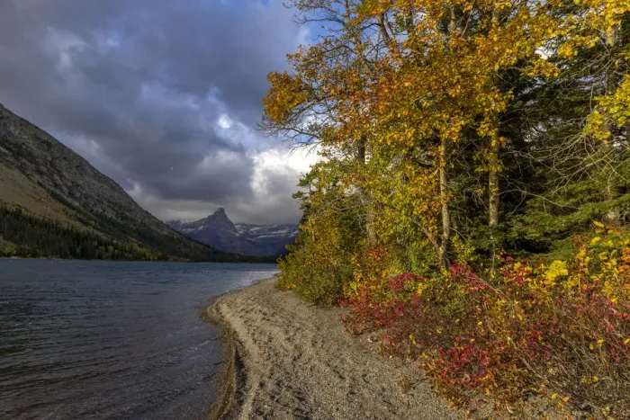 Framed Print : Cosley Lake in autumn, Glacier National Park, Montana, USA Framed Print : Cosley Lake in autumn, Glacier National Park, Montana, USA
