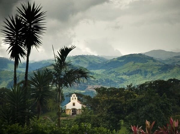 Costa Rica, Los Angeles Cloud Forest Reserve, Mariana Wedding Chapel at Dusk, Horizontal