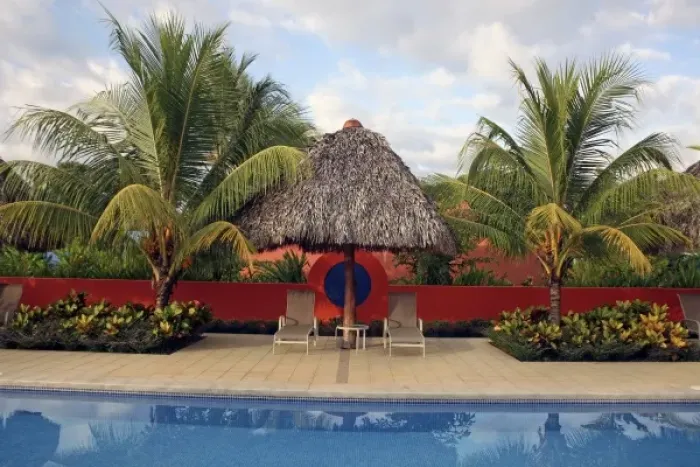 Framed Print : Costa Rica, Playa Esterillos Este. Main Pool at the Xandari by the Pacific Resort & Spa