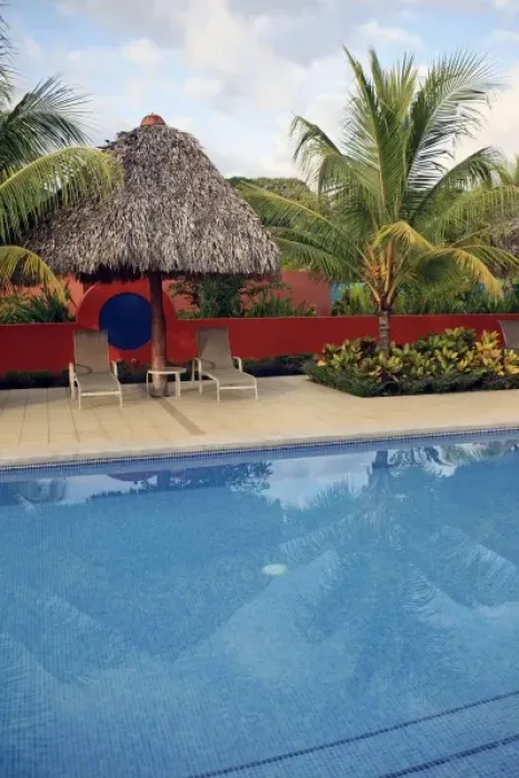 Framed Print : Costa Rica, Playa Esterillos Este. Main Pool at the Xandari by the Pacific Resort & Spa
