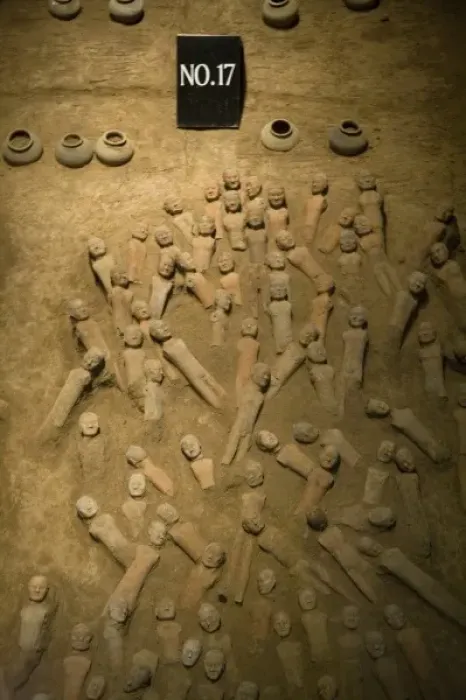 Framed Print : Court eunuchs exposed in excavation pit
