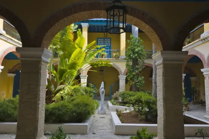 Framed Print : Courtyard in building in the historic center, Havana, UNESCO World Heritage site, Cuba Framed Print : Courtyard in building in the historic center, Havana, UNESCO World Heritage site, Cuba