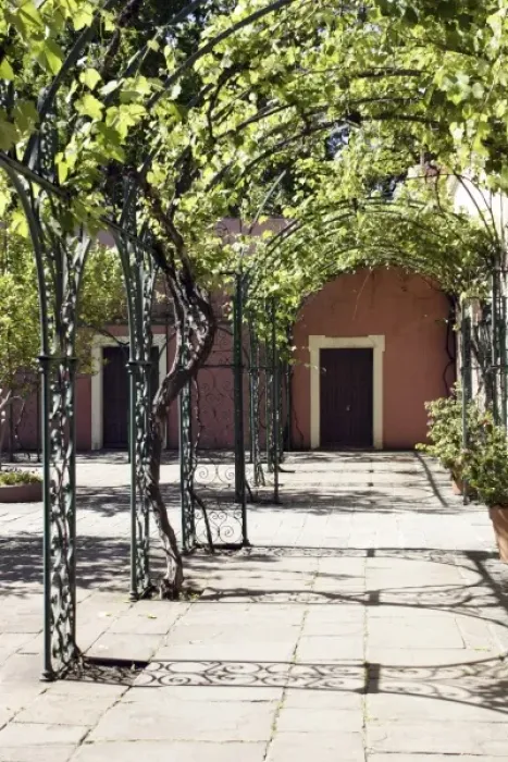 Framed Print : Courtyard in the San Jose Palace, former personal residence of Justo Jose de Urquiza