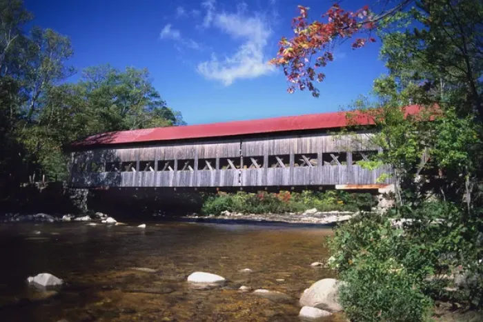 Framed Print : The covered Albany Bridge over the Swift River in New Hampshire Framed Print : The covered Albany Bridge over the Swift River in New Hampshire