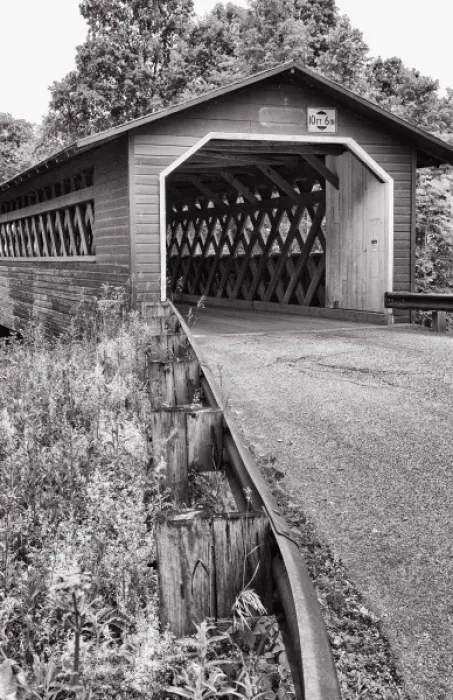 Framed Print : Covered Bridges of Vermont by river Henry Bridge in Bennington VT 1840 wood wooden red