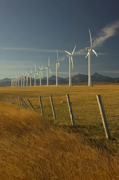 02. Canada, Alberta, Crowsnest Pass Area: Cowley Ridge Wind Farm Landscape