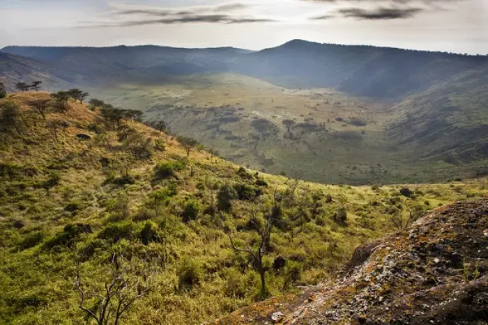 Framed Print : The Crater Area in Queen Elizabeth National Park, Kasese, Uganda, East Africa, Africa