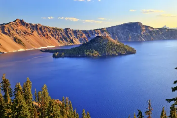 Framed Print : Crater Lake National Park Wizard Island Blue Lake Morning Oregon Pacific Northwest Framed Print : Crater Lake National Park Wizard Island Blue Lake Morning Oregon Pacific Northwest