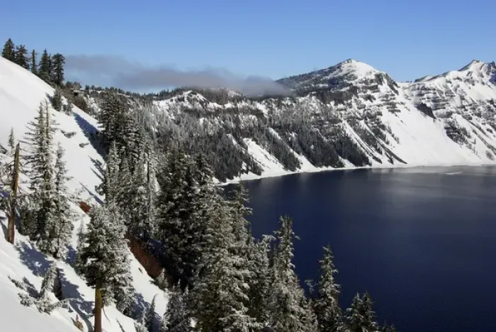 Framed Print : Crater Lake after Snow, Crater Lake National Park, Oregon, USA Framed Print : Crater Lake after Snow, Crater Lake National Park, Oregon, USA